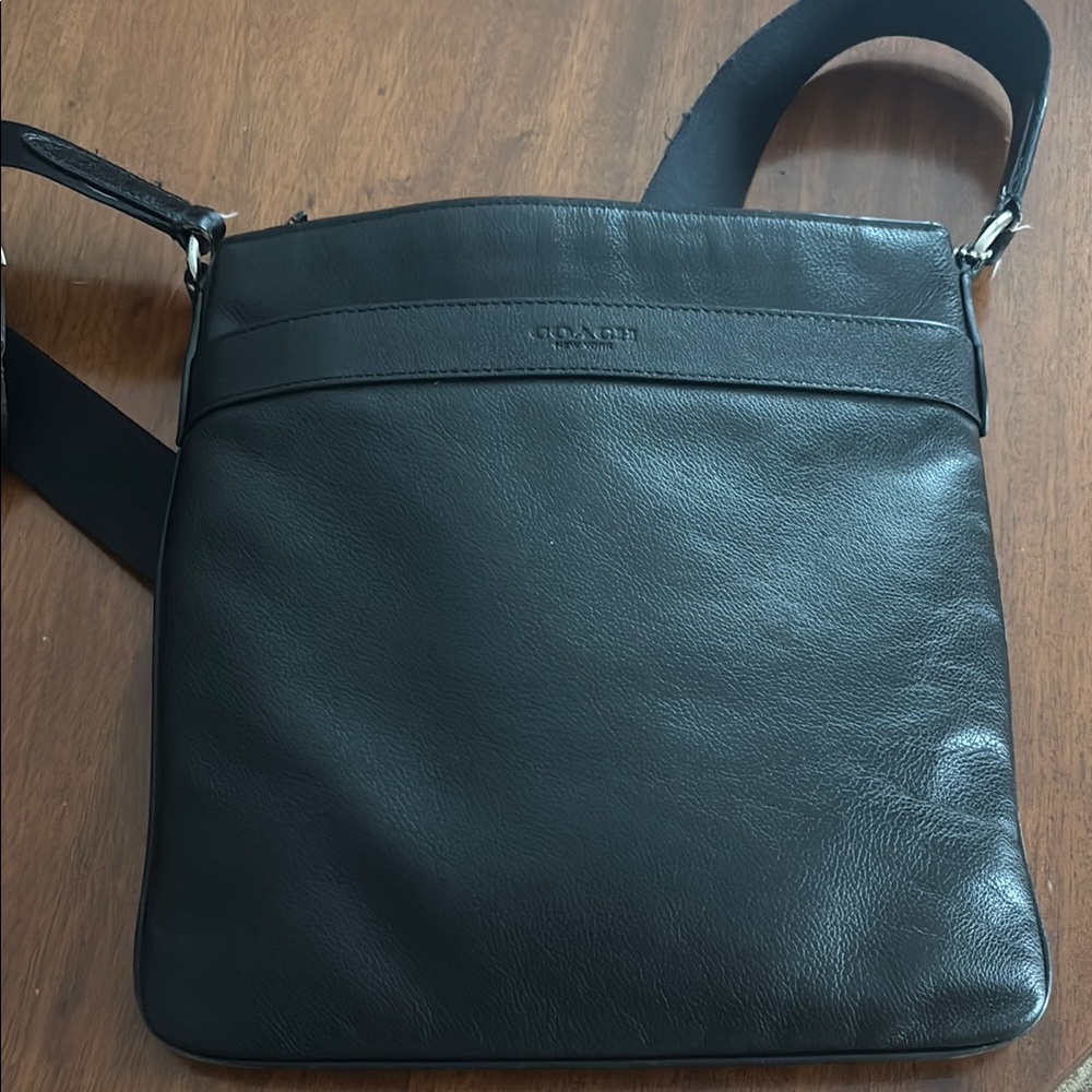 Coach Black Leather Men's Bag